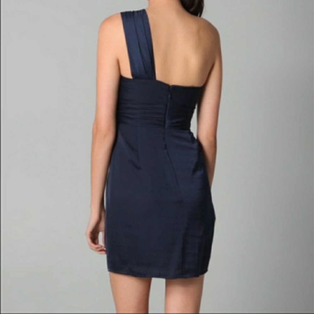 BCBGMaxAzria Blue Palais One Shoulder Dress - Picture 4 of 7